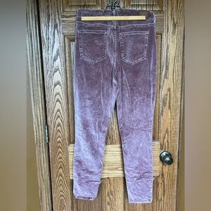 Mauve pink corduroy skinny pants